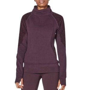 Lululemon Floral Flock Pullover in Black Cherry Women's Size 2